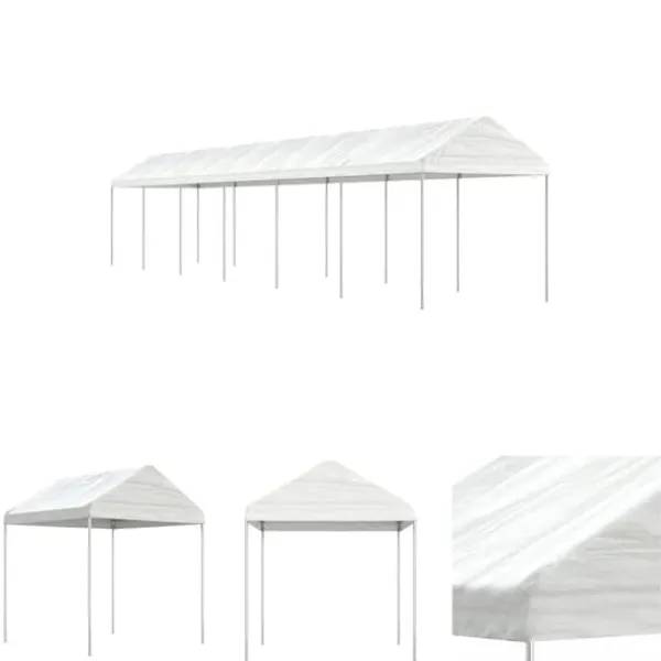 The Living Store pavillon med tag 13,38x2,28x2,69 m polyethylen hvid - Festtelte & havepavilloner Telte & Lysthuse