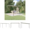 Clearance The Living Store pavillon 4x4 m 180 g/m² stof og stål hvid - Festtelte & havepavilloner Buer, Spalier, Lysthuse Uden Tag