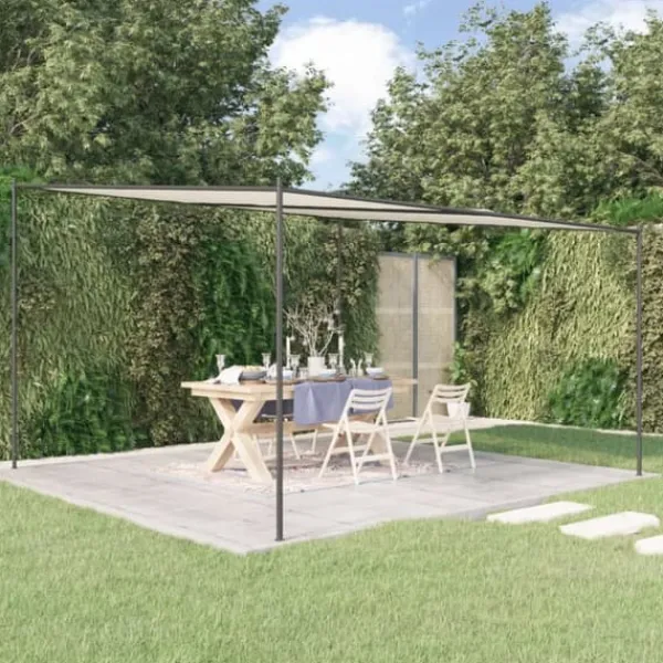 Clearance The Living Store pavillon 4x4 m 180 g/m² stof og stål hvid - Festtelte & havepavilloner Buer, Spalier, Lysthuse Uden Tag