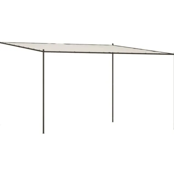 Clearance The Living Store pavillon 4x4 m 180 g/m² stof og stål hvid - Festtelte & havepavilloner Buer, Spalier, Lysthuse Uden Tag