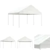 Telte & Lysthuse^The Living Store pavillon med tag 4,46x4,08x3,22 m polyethylen hvid - Festtelte & havepavilloner