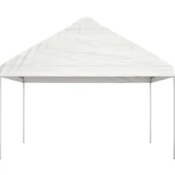 Telte & Lysthuse^The Living Store pavillon med tag 4,46x4,08x3,22 m polyethylen hvid - Festtelte & havepavilloner