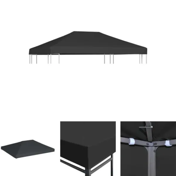 Hot The Living Store pavillontopdække 310 g/m² 4 x 3 m grå - Festtelte & havepavilloner – tage Telte & Lysthuse