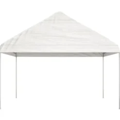 Telte & Lysthuse^The Living Store pavillon med tag 13,38x4,08x3,22 m polyethylen hvid - Festtelte & havepavilloner