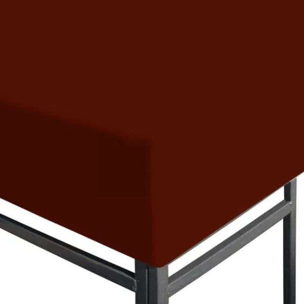 Clearance The Living Store pavillontopdække 310 g/m² 3 x 4 m terracotta - Festtelte & havepavilloner – tage Telte & Lysthuse