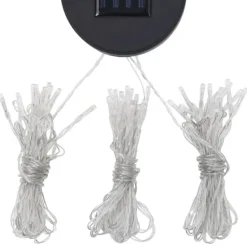 Telte & Lysthuse^The Living Store pavillon med LED-lyskæder 3x3 m stof cremefarvet - Festtelte & havepavilloner