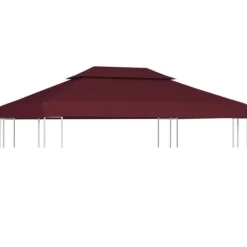 Telte & Lysthuse^The Living Store pavillontopdække i 2 lag 310 g/m² 4 x 3 m bordeaux - Festtelte & havepavilloner – tage