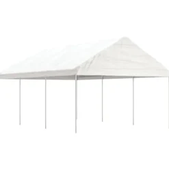 The Living Store pavillon med tag 6,69x4,08x3,22 m polyethylen hvid - Festtelte & havepavilloner Telte & Lysthuse