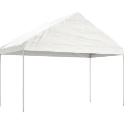 The Living Store pavillon med tag 6,69x4,08x3,22 m polyethylen hvid - Festtelte & havepavilloner Telte & Lysthuse