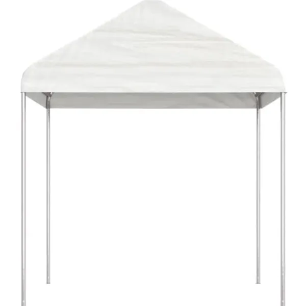Telte & Lysthuse^The Living Store pavillon med tag 4,46x2,28x2,69 m polyethylen hvid - Festtelte & havepavilloner