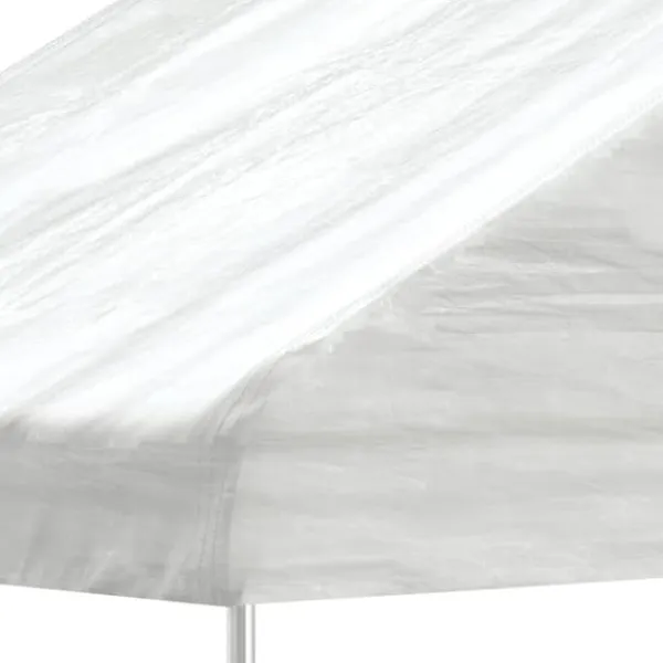 Telte & Lysthuse^The Living Store pavillon med tag 4,46x2,28x2,69 m polyethylen hvid - Festtelte & havepavilloner