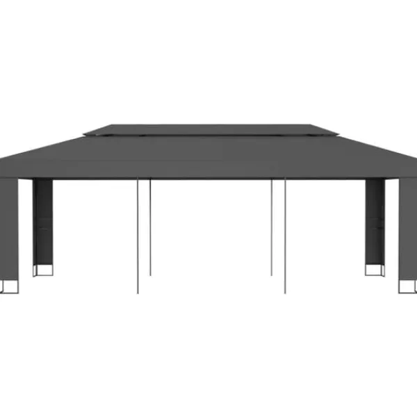 Hot The Living Store pavillon med dobbelttag 3x6 m antracitgrå - Festtelte & havepavilloner Telte & Lysthuse
