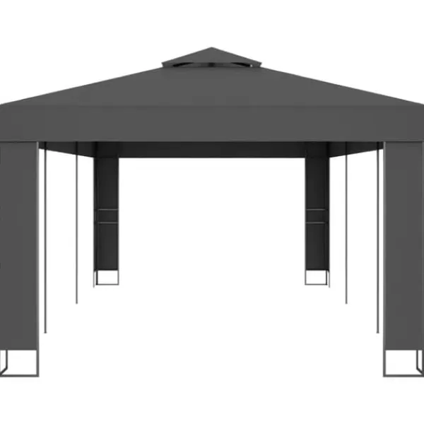 Hot The Living Store pavillon med dobbelttag 3x6 m antracitgrå - Festtelte & havepavilloner Telte & Lysthuse