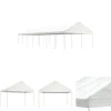 Clearance The Living Store pavillon med tag 15,61x4,08x3,22 m polyethylen hvid - Festtelte & havepavilloner Telte & Lysthuse