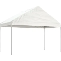 Clearance The Living Store pavillon med tag 15,61x4,08x3,22 m polyethylen hvid - Festtelte & havepavilloner Telte & Lysthuse