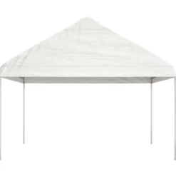 Clearance The Living Store pavillon med tag 15,61x4,08x3,22 m polyethylen hvid - Festtelte & havepavilloner Telte & Lysthuse