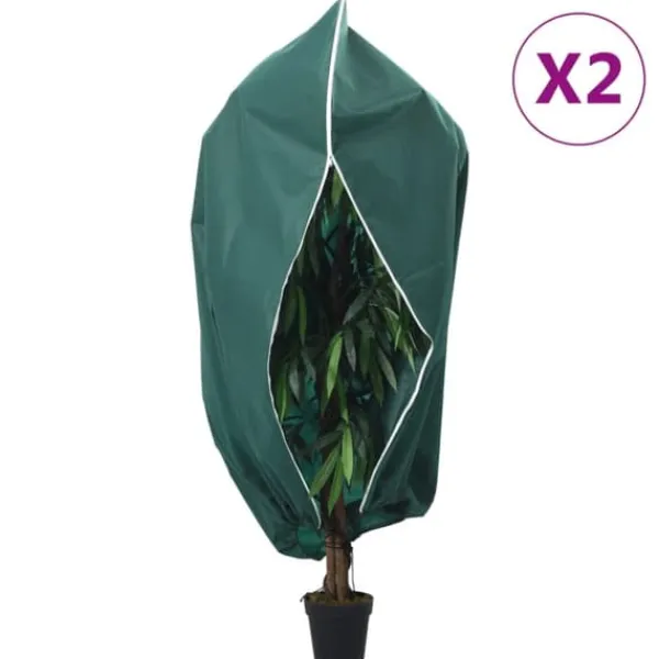 Haveduge^The Living Store plantebeskyttelse med lynlås 2 stk. 70 g/m² 1,55x1,55 m - Havearbejde – tilbehør