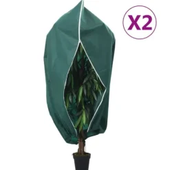 Clearance The Living Store plantebeskyttelse med lynlås 2 stk. 70 g/m² 3,14x2,5 m - Havearbejde – tilbehør Haveduge