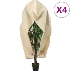 Outlet The Living Store plantebeskyttelse med lynlås 4 stk. 70 g/m² 3,93x3,5 m - Havearbejde – tilbehør Haveduge