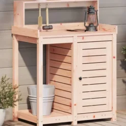 Plantningsbænke^The Living Store plantebord med hylder 82,5x50x109,5 cm massivt douglasgran - Planteborde