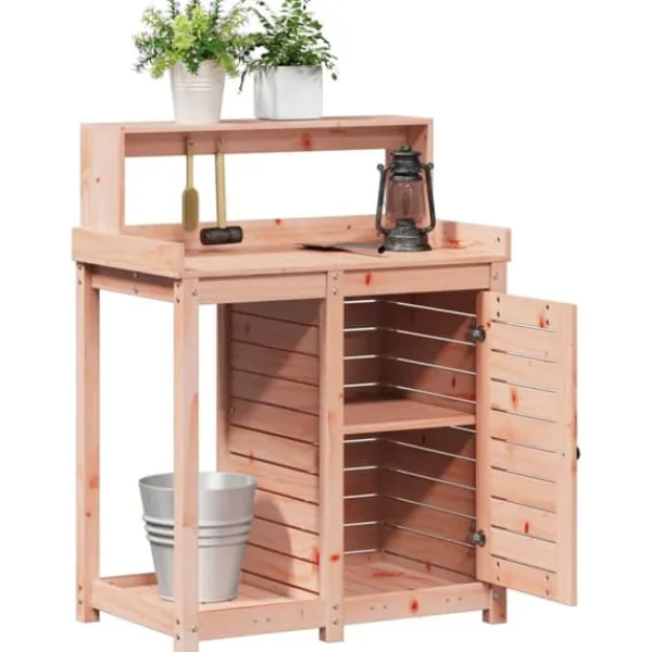 Plantningsbænke^The Living Store plantebord med hylder 82,5x50x109,5 cm massivt douglasgran - Planteborde