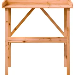 Discount The Living Store plantebord med hylde 78x38x82,5 cm massivt grantræ brun - Planteborde Plantningsbænke