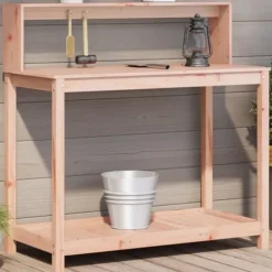 Hot The Living Store plantebord med hylder 108x50x109,5 cm massivt douglasgran - Planteborde Plantningsbænke