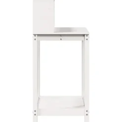 Hot The Living Store plantebord med hylder 82,5x50x109,5 cm massivt fyrretræ hvid - Planteborde Plantningsbænke