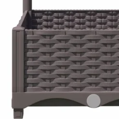Sale The Living Store plantekasse med espalier 120x40x121,5 cm PP brun - Plantekrukker Krukker & Plantebeholdere