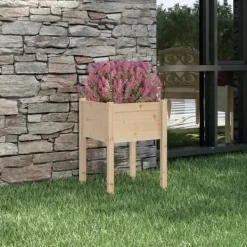 Best The Living Store plantekasse 50x50x70 cm massivt fyrretræ - Plantekrukker Krukker & Plantebeholdere