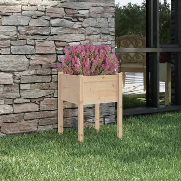 Best The Living Store plantekasse 50x50x70 cm massivt fyrretræ - Plantekrukker Krukker & Plantebeholdere