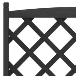 Hot The Living Store plantekasse med espalier massivt grantræ sort - Plantekrukker Buer, Spalier, Lysthuse Uden Tag