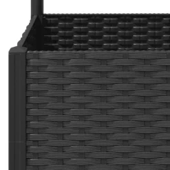 Hot The Living Store plantekasse med espalier 120x40x136 cm PP sort - Plantekrukker Krukker & Plantebeholdere