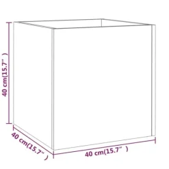 Best The Living Store plantekasse 40x40x40 cm konstrueret træ hvid - Plantekrukker Krukker & Plantebeholdere