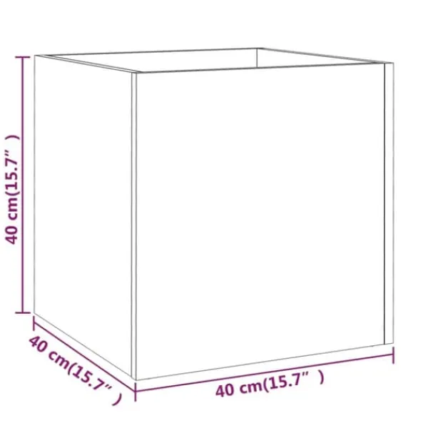 Best The Living Store plantekasse 40x40x40 cm konstrueret træ hvid - Plantekrukker Krukker & Plantebeholdere