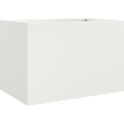 New The Living Store plantekasse 62x40x39 cm koldvalset stål hvid - Plantekrukker Krukker & Plantebeholdere
