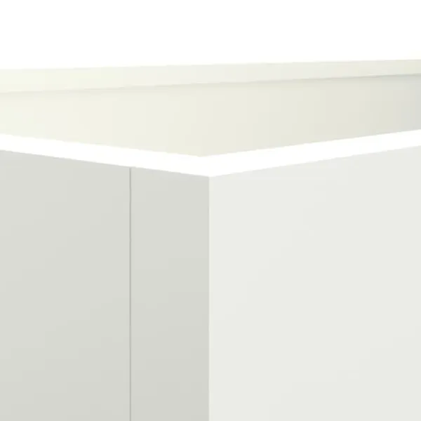 New The Living Store plantekasse 62x40x39 cm koldvalset stål hvid - Plantekrukker Krukker & Plantebeholdere