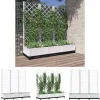 Discount The Living Store plantekasse med espalier 120x40x121,5 cm PP hvid - Plantekrukker Krukker & Plantebeholdere