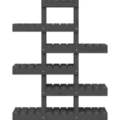Plantestativer^The Living Store plantestativ 85x25x109,5 cm massivt fyrretræ grå - Planteborde