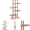 Plantestativer^The Living Store plantestativ 86x36x139 cm cedertræ - Planteborde