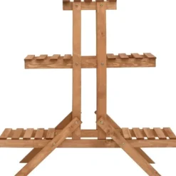 Plantestativer^The Living Store plantestativ 83x25x83 cm fyrretræ - Planteborde