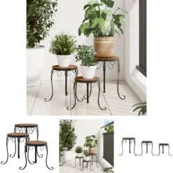 Plantestativer^The Living Store plantestativer 3 stk. keramik terracottafarvet - Planteborde