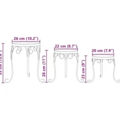 Plantestativer^The Living Store plantestativer 3 stk. keramik terracottafarvet - Planteborde