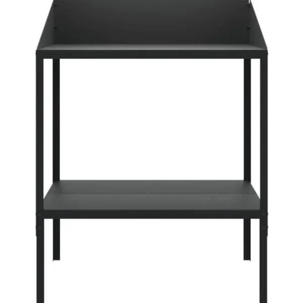 Plantestativer^The Living Store plantestativ 75,5x54,5x100 cm galvaniseret stål antracitgrå - Planteborde