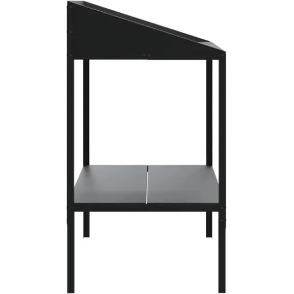 Plantestativer^The Living Store plantestativ 75,5x54,5x100 cm galvaniseret stål antracitgrå - Planteborde
