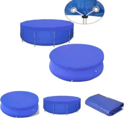 Pool- & Spatilbehør^The Living Store poolovertræk PE rundt 460 cm 90 g/m² - Poolovertræk