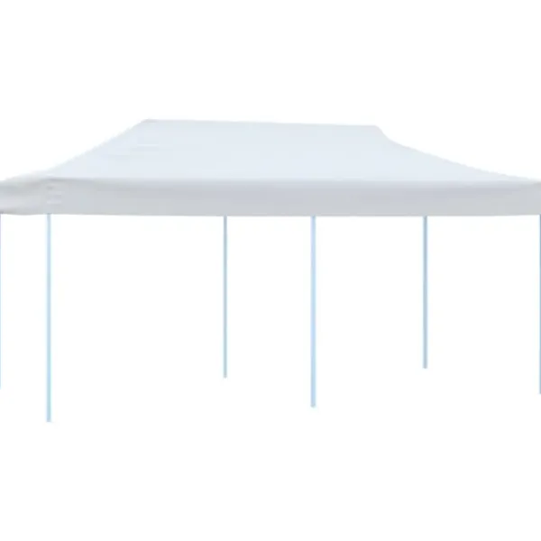 New The Living Store pop op-festtelt 3x6 m med sidevægge foldbart stål hvid - Festtelte & havepavilloner Telte & Lysthuse