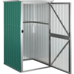 Skure, Garager & Carports^The Living Store redskabsskur til haven 88x89x161 cm galvaniseret stål grøn - Skure & Redskabsskure