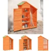 Skure, Garager & Carports^The Living Store redskabsskur til haven 120x53,5x170 cm massivt fyrretræ brun - Skure & Redskabsskure