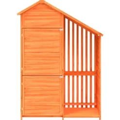 Skure, Garager & Carports^The Living Store redskabsskur til haven 120x53,5x170 cm massivt fyrretræ brun - Skure & Redskabsskure